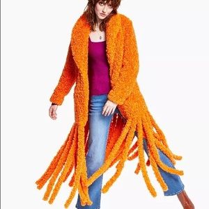 Brand New Faux-Fur Fringe-Trimmed Coat, Created for Macy's